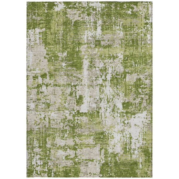 Homeroots 3' Black And Gray Abstract Washable Area Rug - Versatile Indoor Outdoor Design For Any Space 8' X 10' Polyester 597959