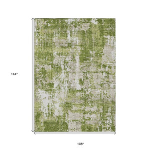 Homeroots 3' Black And Gray Abstract Washable Area Rug - Versatile Indoor Outdoor Design For Any Space 9' X 12' Polyester 597960