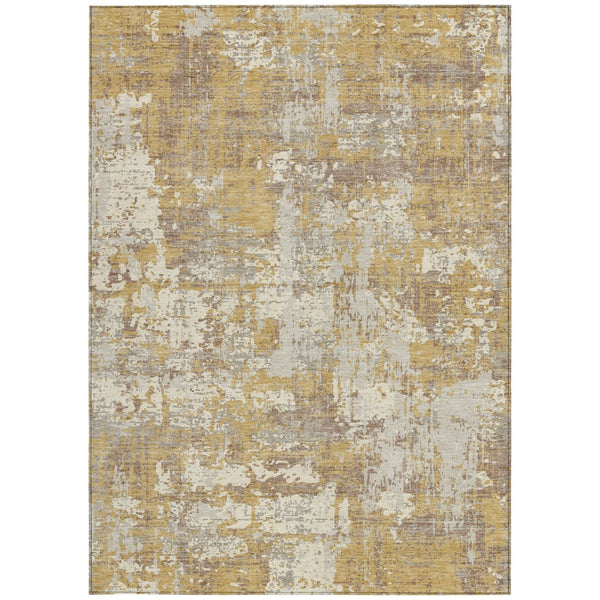 Homeroots 3' Black And Gray Abstract Washable Area Rug - Versatile Indoor Outdoor Design For Any Space 8' X 10' Polyester 597965