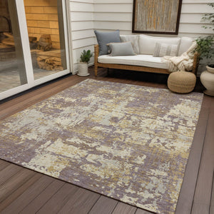 Homeroots 3' Black And Gray Abstract Washable Area Rug - Versatile Indoor Outdoor Design For Any Space 5' X 8' Polyester 597981
