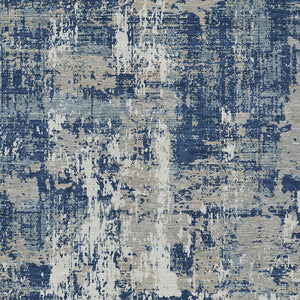 Homeroots 3' Black And Gray Abstract Washable Area Rug - Versatile Indoor Outdoor Design For Any Space 3' X 5' Polyester 597986