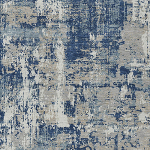 Homeroots 3' Black And Gray Abstract Washable Area Rug - Versatile Indoor Outdoor Design For Any Space 5' X 8' Polyester 597987