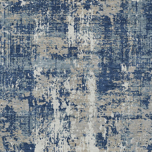 Homeroots 3' Black And Gray Abstract Washable Area Rug - Versatile Indoor Outdoor Design For Any Space 10' X 14' Polyester 597991