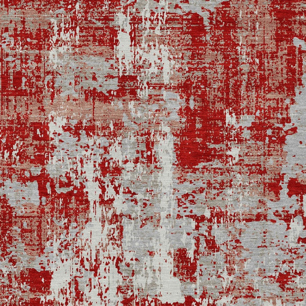 Homeroots 3' Black And Gray Abstract Washable Area Rug - Versatile Indoor Outdoor Design For Any Space 3' X 5' Polyester 597992