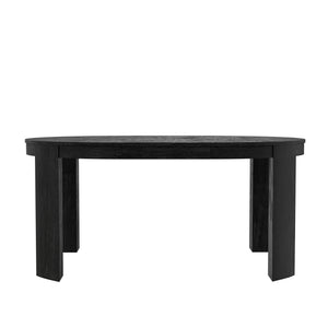 Alpine Furniture Carter Round Extension Dining Table: Elegant Design For Versatile Dining Experiences And Style Black Rubberwood Solids & Oak Veneer 5979blk-25-alpine
