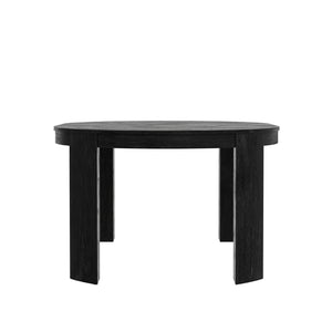 Alpine Furniture Carter Round Extension Dining Table: Elegant Design For Versatile Dining Experiences And Style Black Rubberwood Solids & Oak Veneer 5979blk-25-alpine
