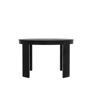 Alpine Furniture Carter Round Extension Dining Table: Elegant Design For Versatile Dining Experiences And Style Black Rubberwood Solids & Oak Veneer 5979blk-25-alpine