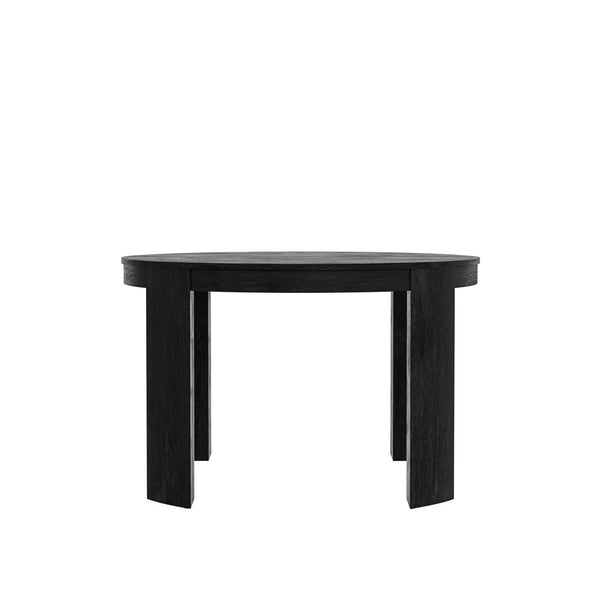 Alpine Furniture Carter Round Extension Dining Table: Elegant Design For Versatile Dining Experiences And Style Black Rubberwood Solids & Oak Veneer 5979blk-25-alpine