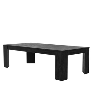 Alpine Furniture Carter Rectangular Coffee Table - Sleek Design For Modern Living Rooms, Easy Assembly And Elegance Black Rubberwood Solids & Oak Veneer 5979blk-61-alpine