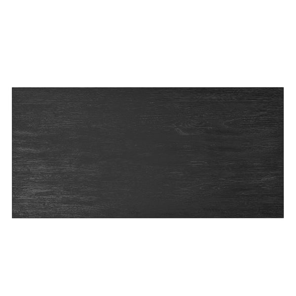 Alpine Furniture Carter Rectangular Coffee Table - Sleek Design For Modern Living Rooms, Easy Assembly And Elegance Black Rubberwood Solids & Oak Veneer 5979blk-61-alpine