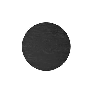 Alpine Furniture Carter Round End Table – Modern Sophistication And Style For Your Living Space, Easy Assembly Black Rubberwood Solids & Oak Veneer 5979blk-62-alpine