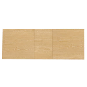 Alpine Furniture Carter Extension Dining Table: Stylish, Expansive Seating For 10 With Smooth Metal Glides & Storage Leaf Natural Rubberwood Solids & Oak Veneer 5979nat-01-alpine