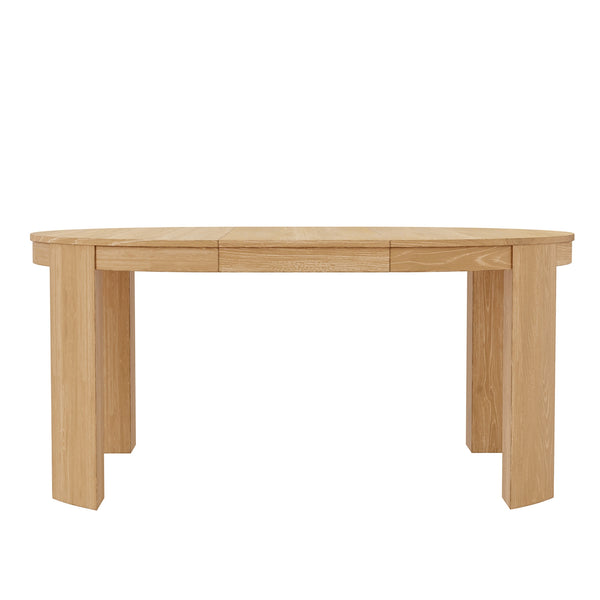 Alpine Furniture Carter Round Extension Dining Table: Elegant Design For Versatile Dining Experiences And Style Natural Rubberwood Solids & Oak Veneer 5979nat-25-alpine