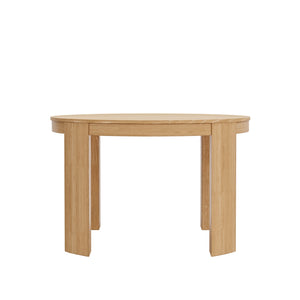 Alpine Furniture Carter Round Extension Dining Table: Elegant Design For Versatile Dining Experiences And Style Natural Rubberwood Solids & Oak Veneer 5979nat-25-alpine