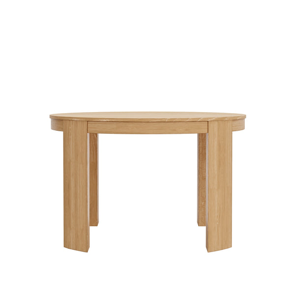 Alpine Furniture Carter Round Extension Dining Table: Elegant Design For Versatile Dining Experiences And Style Natural Rubberwood Solids & Oak Veneer 5979nat-25-alpine
