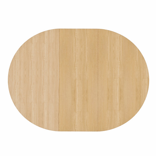 Alpine Furniture Carter Round Extension Dining Table: Elegant Design For Versatile Dining Experiences And Style Natural Rubberwood Solids & Oak Veneer 5979nat-25-alpine