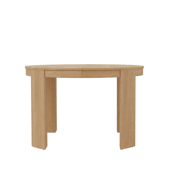 Alpine Furniture Carter Round Extension Dining Table: Elegant Design For Versatile Dining Experiences And Style Natural Rubberwood Solids & Oak Veneer 5979nat-25-alpine
