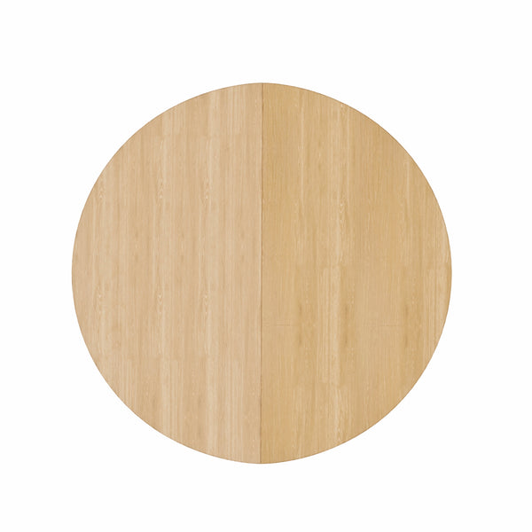 Alpine Furniture Carter Round Extension Dining Table: Elegant Design For Versatile Dining Experiences And Style Natural Rubberwood Solids & Oak Veneer 5979nat-25-alpine