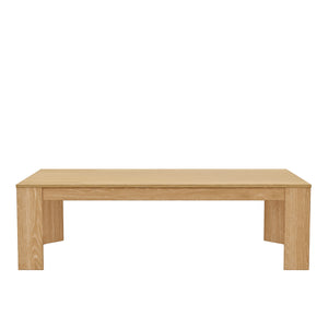 Alpine Furniture Carter Rectangular Coffee Table - Sleek Design For Modern Living Rooms, Easy Assembly And Elegance Natural Rubberwood Solids & Oak Veneer 5979nat-61-alpine
