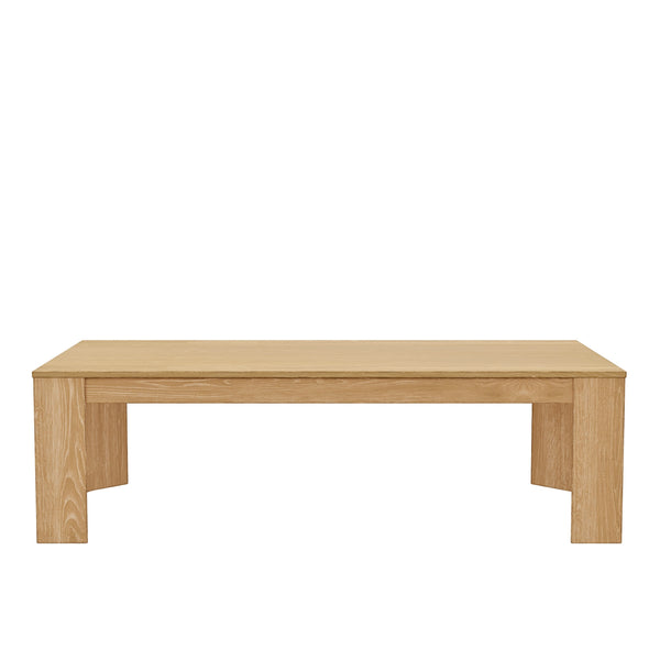 Alpine Furniture Carter Rectangular Coffee Table - Sleek Design For Modern Living Rooms, Easy Assembly And Elegance Natural Rubberwood Solids & Oak Veneer 5979nat-61-alpine