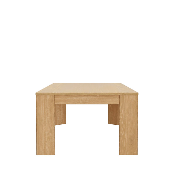 Alpine Furniture Carter Rectangular Coffee Table - Sleek Design For Modern Living Rooms, Easy Assembly And Elegance Natural Rubberwood Solids & Oak Veneer 5979nat-61-alpine