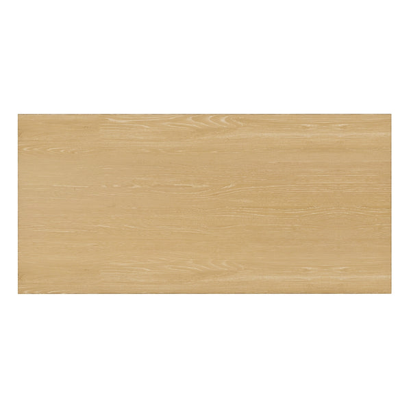 Alpine Furniture Carter Rectangular Coffee Table - Sleek Design For Modern Living Rooms, Easy Assembly And Elegance Natural Rubberwood Solids & Oak Veneer 5979nat-61-alpine