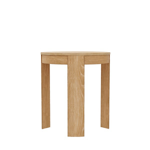 Alpine Furniture Carter Round End Table – Modern Sophistication And Style For Your Living Space, Easy Assembly Natural Rubberwood Solids & Oak Veneer 5979nat-62-alpine