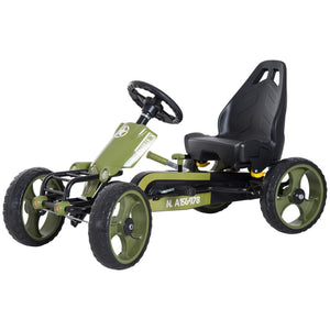 English Elm Aosom Kids Pedal Go Kart with Adjustable Seat Eva Wheels Forward Reverse Drive W2225P229396