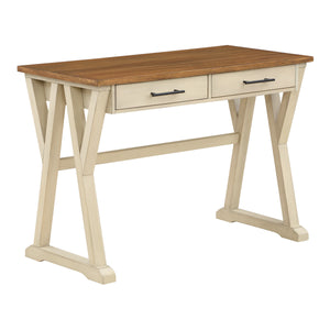 OSP Home Furnishings Jericho Rustic Writing Desk Antique White