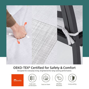 English Elm Outdoor Patio Dining Chairs Set Of 2 - Weather-Resistant Sunbrella Cushions & Nature-Inspired Design W1886P272372-GIGA