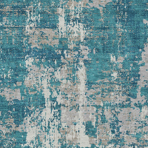 Homeroots 3' Black And Gray Abstract Washable Area Rug - Versatile Indoor Outdoor Design For Any Space 9' X 12' Polyester 598002