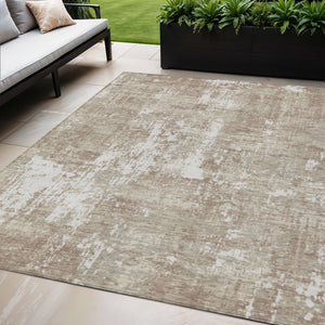 Homeroots 3' Black And Gray Abstract Washable Area Rug - Versatile Indoor Outdoor Design For Any Space 5' X 8' Polyester 598005