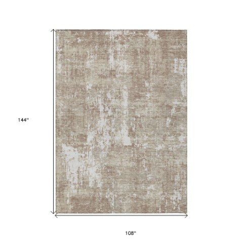 Homeroots 3' Black And Gray Abstract Washable Area Rug - Versatile Indoor Outdoor Design For Any Space 9' X 12' Polyester 598008