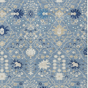 Homeroots 3' Artichoke Green Gray Ivory Oriental Washable Area Rug For Indoor And Outdoor Spaces, Durable Design 3' X 5' Polyester 598034