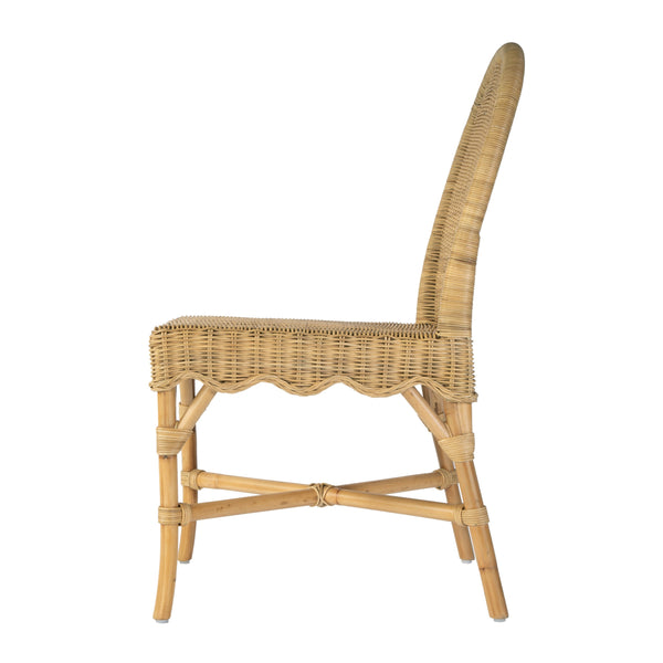 Butler Specialty Butler Flora Rattan Dining Side Chair - 18.5" Seat Height, Coastal Charm For Relaxed Dining Spaces Natural Rattan 5980404-butler