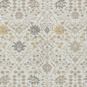 Homeroots 3' Artichoke Green Gray Ivory Oriental Washable Area Rug For Indoor And Outdoor Spaces, Durable Design 8' X 10' Polyester 598055