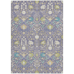 Homeroots 3' Artichoke Green Gray Ivory Oriental Washable Area Rug For Indoor And Outdoor Spaces, Durable Design 3' X 5' Polyester 598058