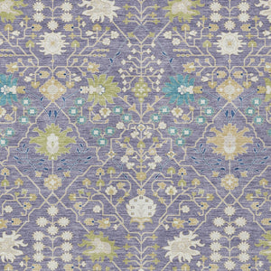 Homeroots 3' Artichoke Green Gray Ivory Oriental Washable Area Rug For Indoor And Outdoor Spaces, Durable Design 9' X 12' Polyester 598062