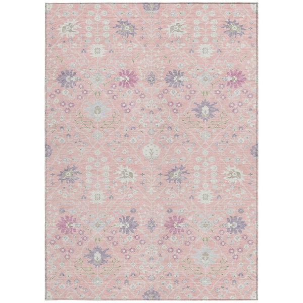 Homeroots 3' Artichoke Green Gray Ivory Oriental Washable Area Rug For Indoor And Outdoor Spaces, Durable Design 3' X 5' Polyester 598064