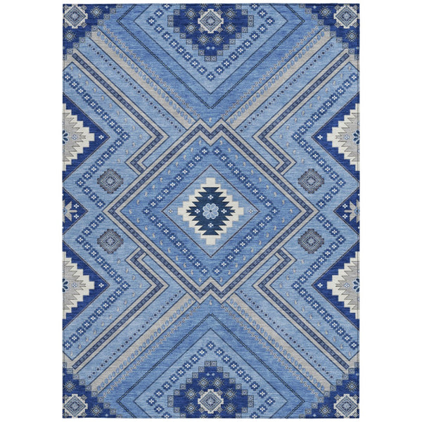 Homeroots 3' Beige Gray Ivory Tribal Washable Area Rug For Indoor Outdoor Use - Durable And Stylish Design 9' X 12' Polyester 598104