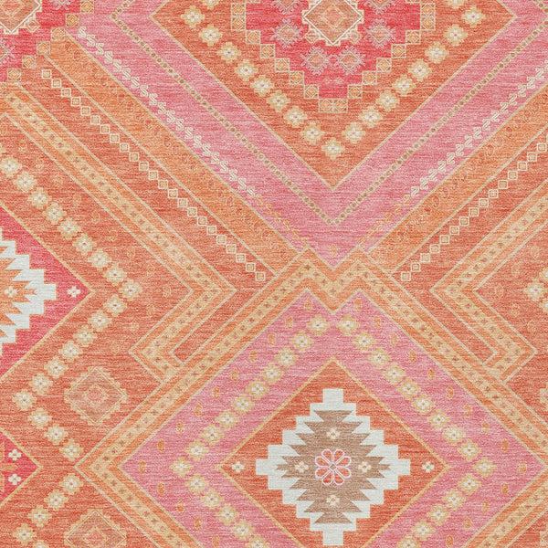 Homeroots 3' Beige Gray Ivory Tribal Washable Area Rug For Indoor Outdoor Use - Durable And Stylish Design 5' X 8' Polyester 598113