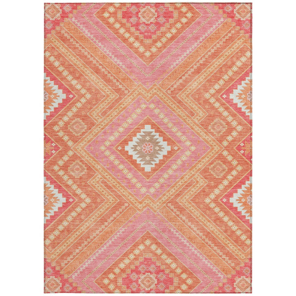 Homeroots 3' Beige Gray Ivory Tribal Washable Area Rug For Indoor Outdoor Use - Durable And Stylish Design 10' X 14' Polyester 598117