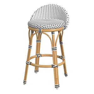 Butler Specialty Butler Inez Rattan Low Back Counter Stool - Coastal Charm & Comfort For Your Kitchen Or Bar Black Rattan,Polyurethane Synthetic (Pe) Rattan 5981295-butler