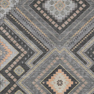 Homeroots 3' Beige Gray Ivory Tribal Washable Area Rug For Indoor Outdoor Use - Durable And Stylish Design 10' X 14' Polyester 598129