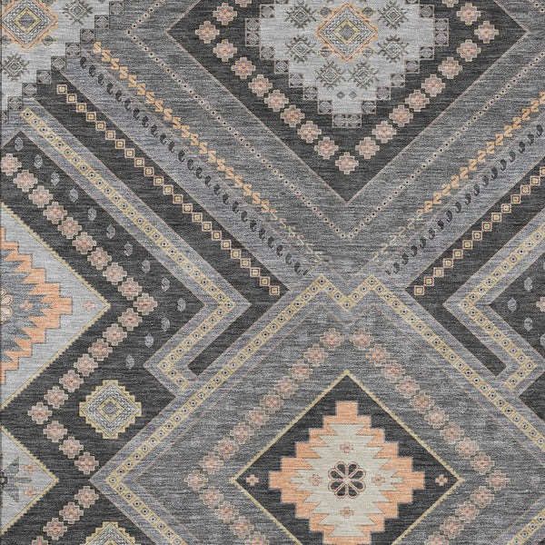 Homeroots 3' Beige Gray Ivory Tribal Washable Area Rug For Indoor Outdoor Use - Durable And Stylish Design 10' X 14' Polyester 598129