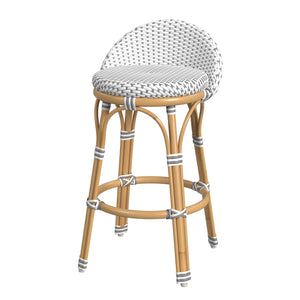 Butler Specialty Butler Inez Rattan Low Back Counter Stool - Coastal Charm & Comfort For Your Kitchen Or Bar Gray Rattan,Polyurethane Synthetic (Pe) Rattan 5981329-butler