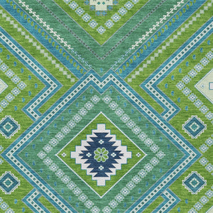 Homeroots 3' Beige Gray Ivory Tribal Washable Area Rug For Indoor Outdoor Use - Durable And Stylish Design 8' X 10' Polyester 598133