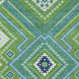 Homeroots 3' Beige Gray Ivory Tribal Washable Area Rug For Indoor Outdoor Use - Durable And Stylish Design 9' X 12' Polyester 598134