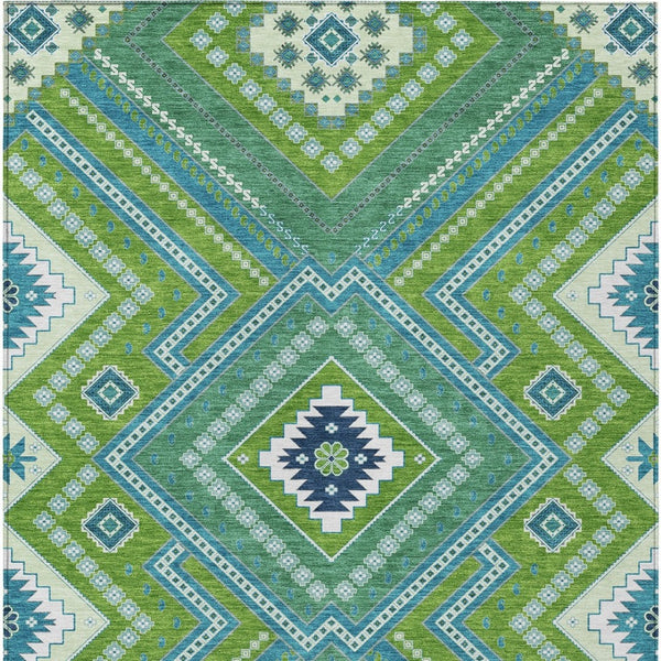 Homeroots 3' Beige Gray Ivory Tribal Washable Area Rug For Indoor Outdoor Use - Durable And Stylish Design 10' X 14' Polyester 598135