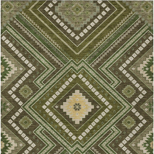 Homeroots 3' Beige Gray Ivory Tribal Washable Area Rug For Indoor Outdoor Use - Durable And Stylish Design 3' X 5' Polyester 598142